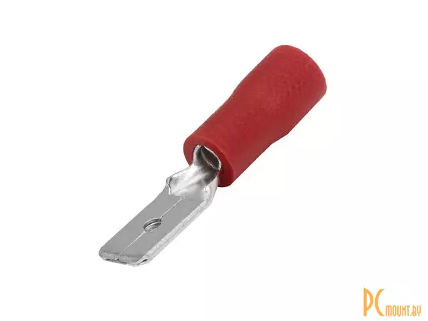 MDD1.25-187 Клемма ножевая изолированная, вилка 4.8мм красная