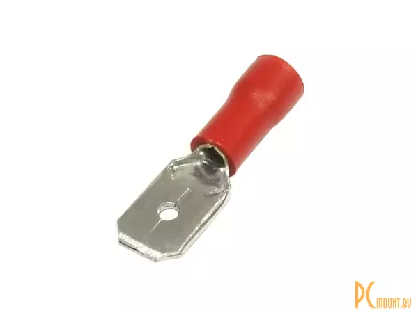 MDD1.25-250 Клемма ножевая изолированная, вилка 6.3мм красная